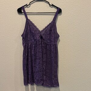 Torrid 1X NWT Elegant Purple Lace Sleepwear